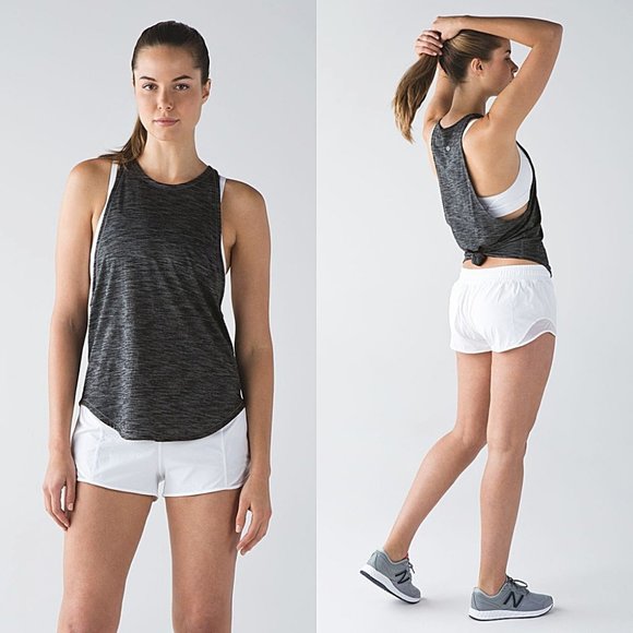 lululemon athletica Tops - Lululemon Sweat Date Tank Top in Heathered Black